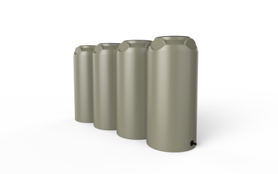 short slim rainwater tanks